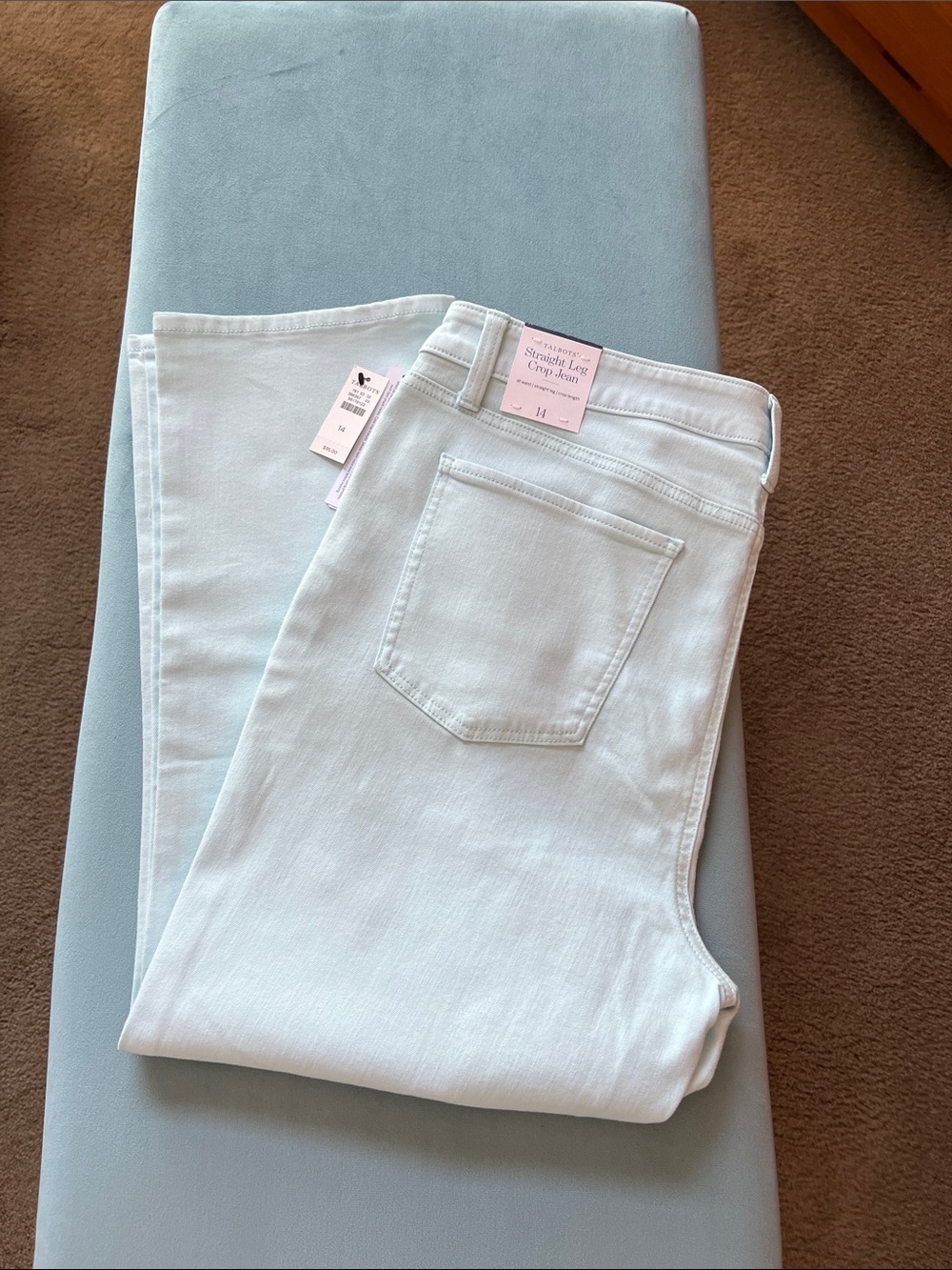 NWT Talbots Straight Leg Crop Jean, size 14